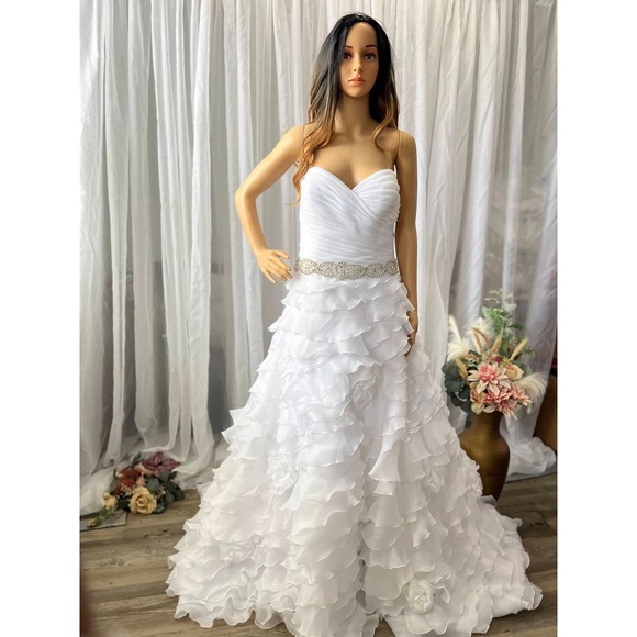 Demetrios Strapless Wedding Dress IL-3195 Illusions Discount Designer Dress - Picture 9 of 10